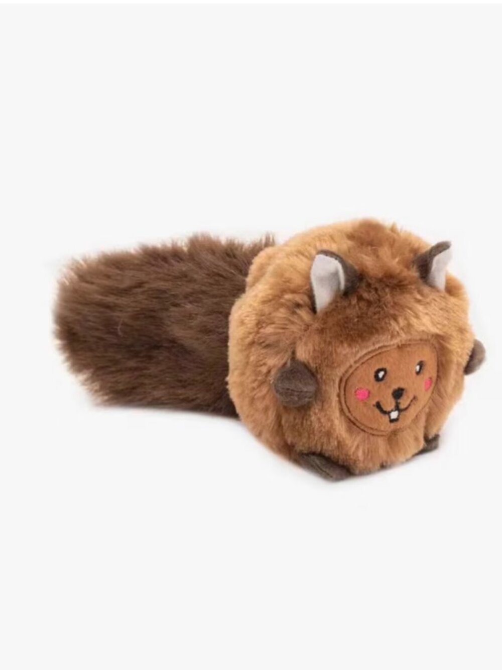 Zippy Paws Bushy Throw Squirret Crinkle Squeak Plush Pet Dog Toy Brown NEW NWT